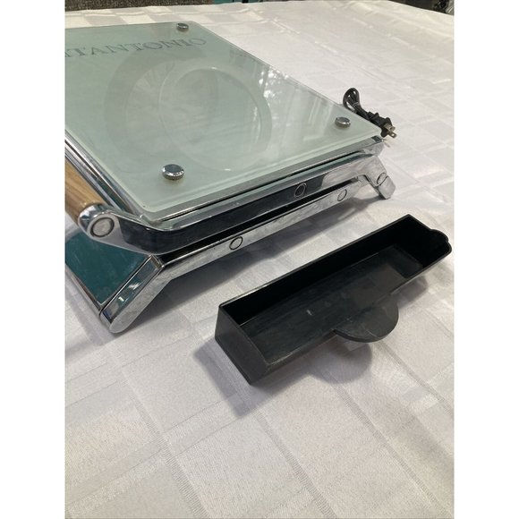 Vitantonio Panini Press Frosted Glass Chrome Wood Handle Grill VTGPN11CAN - Picture 4 of 9